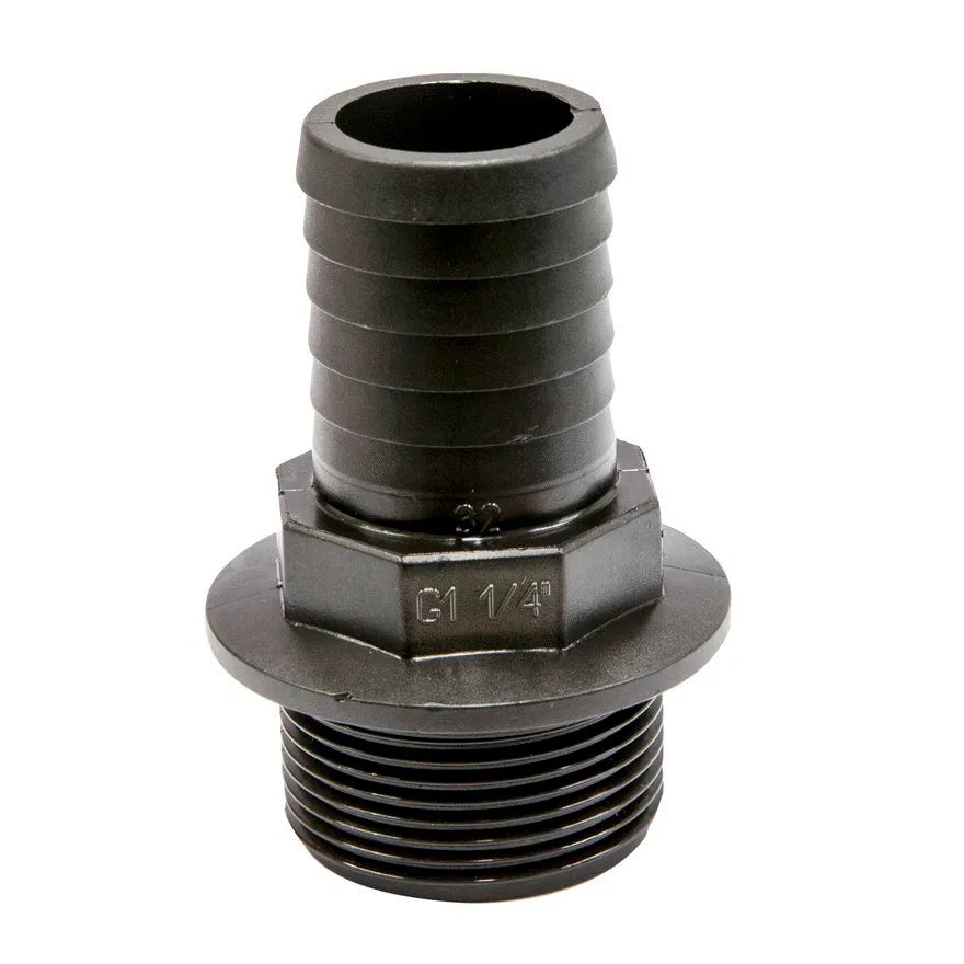 Fitting 1 1/4 BSP-1 1/4 Tail Straight Poly