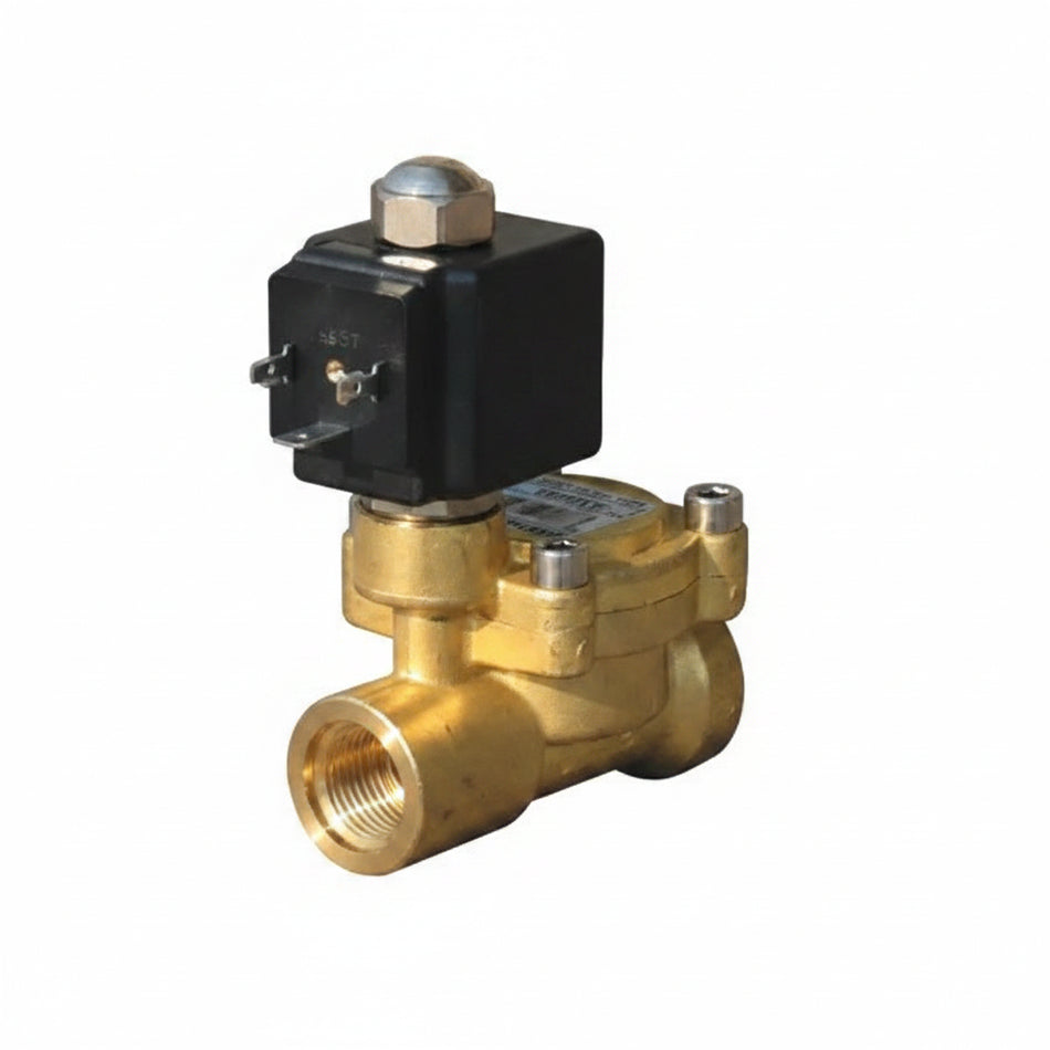 Valve Solenoid 1/2" Brass 40Bar 12Vdc