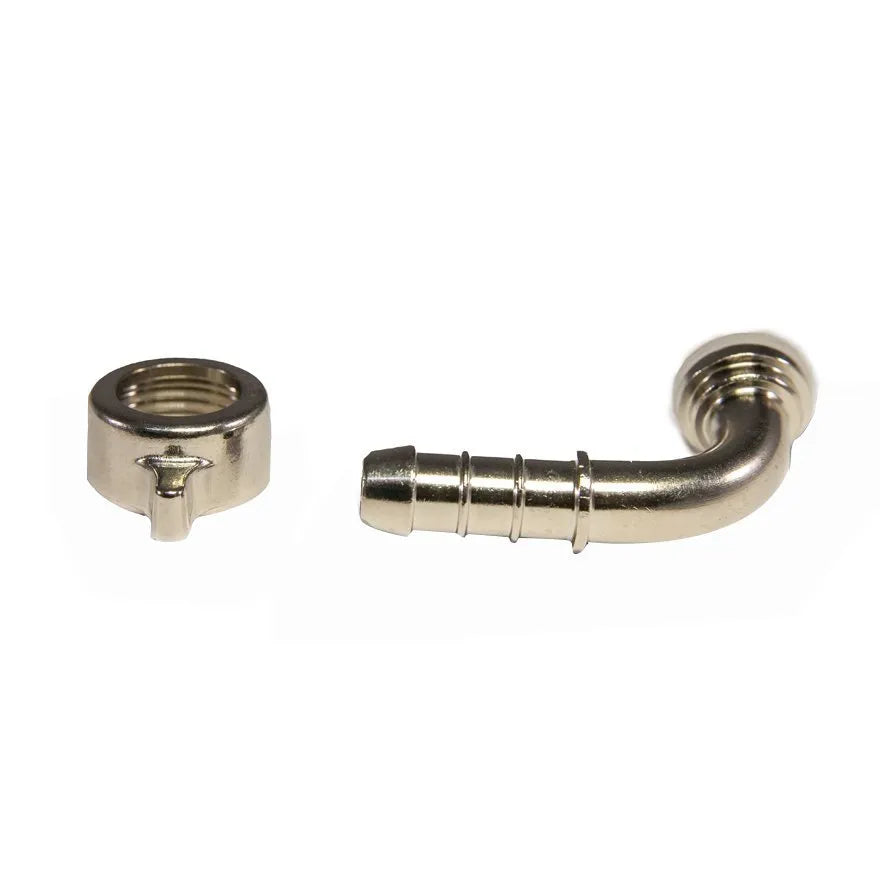 Fitting Nut & Tail 90o 3/8" ID