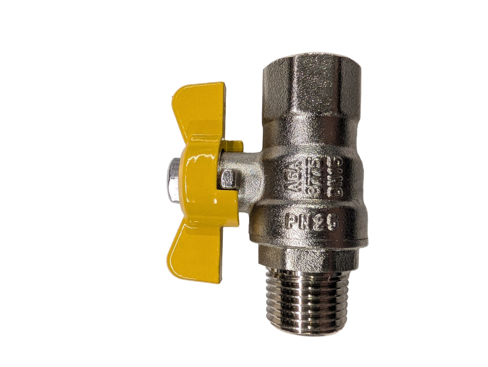Valve Ball T-Handle (Gas) 1/2" M/F